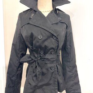 Suzy Shier Black Lightweight Double-breasted Pea Coat( US XS)